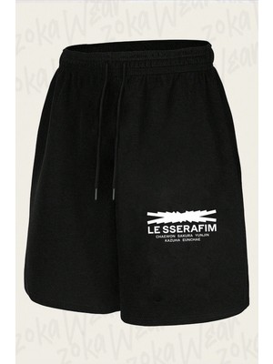 Zoka Wear Le Sserafım Chaewon Sakura Yunjin Kazuha Eunchae Baskılı Şort Unisex