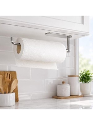 Odea Yapışkanlı Dolap Altı Havlu Askısı, Modern Krom Tasarım