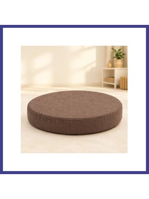 Bezos Yuvarlak Blok Minder · 40 × 40 × 7 cm | Kahve | Dış Mekân Mrl
