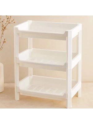 İlkyaz Fashion Ifk 3 Katlı Geniş Sepet Organizer Raf Ünitesi 510X205X685 mm