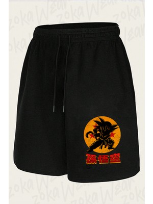 Zoka Wear Dragon Ball Son Goku Tasa Baskılı Şort Unisex