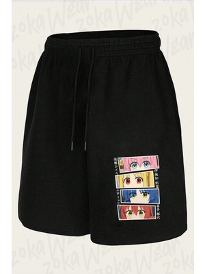 Zoka Wear Bocchi The Rock-2 Baskılı Şort Unisex