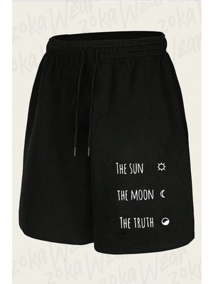 Zoka Wear The Sun The Moon The Truth Dizi Teen Wolf Baskılı Şort Unisex
