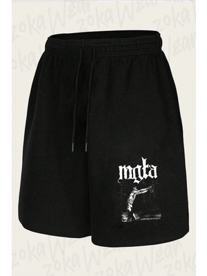 Zoka Wear Mgla Black Metal Baskılı Şort Unisex