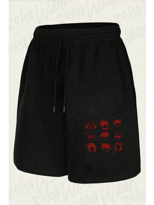 Zoka Wear Detective Conan Icons Baskılı Şort Unisex