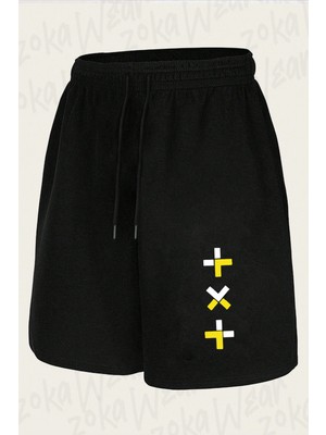 Zoka Wear Txt Logo Baskılı Şort Unisex