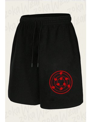 Zoka Wear Itachi Uchiha Naruto Anime Ma Baskılı Şort Unisex