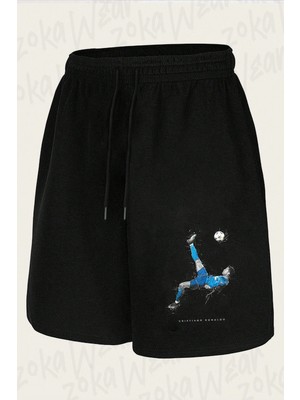 Zoka Wear Reverse Shot Rovasata Cristiano Ronaldo T Baskılı Şort Unisex