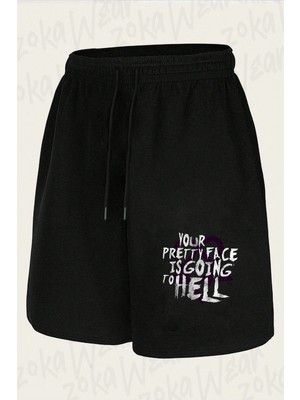 Zoka Wear Him Band Your Pretty Face Is Going To Hell Heartagram Him Baskılı Şort Unisex