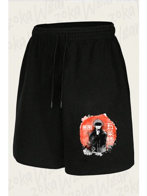 Zoka Wear Jujutsu Kaisen Satoru Gojo Sensei Anime Karakter 2 Baskılı Şort Unisex