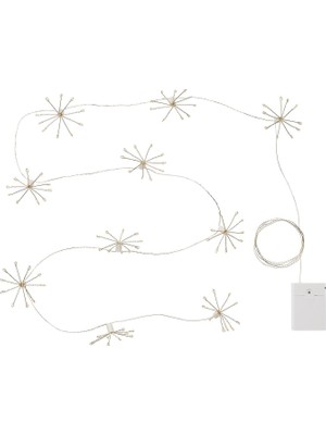IKEA Parıltı Efektli Beyaz Pilli LED Işık Zinciri 2,2 M