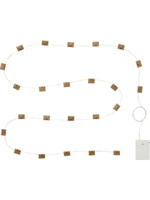 IKEA Zarf Figürlü Kırmızı Pilli LED Işık Zinciri 2,8 M