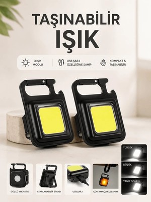 İlkyaz Fashion Ifk Taşınabilir Işık 3 Işık Modlu USB Şarj Özeeliğine Sahip