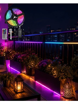 İlkyaz Fashion Ifk LED Strip Rgb 5 Metre Çok Renkli Kumandalı Şerit LED Işık Seti