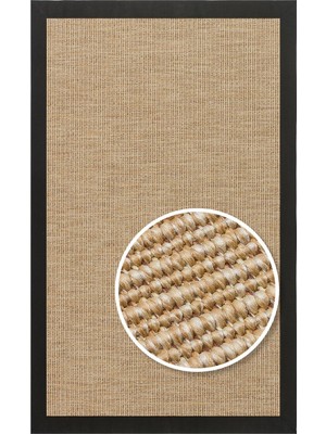 Hali.Net Modern Kilim Taba Rengi Dokulu Hasır Yüzeyli Toz Vermez Koridor ve Mutfak Halısı
