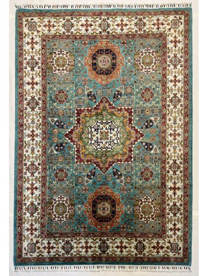 El Dokuma Afgan Halı 100% Yün Kök Boya  Memlook Model 152 x 212 cm