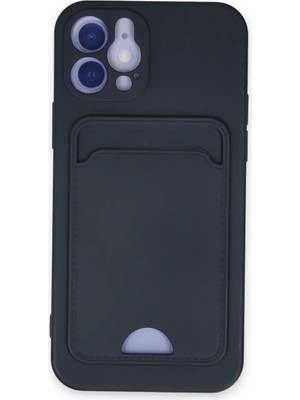 İlkyaz Fashion Ifk Iphone 12 Kılıf Kelvin Kartvizitli Silikon - Lacivert