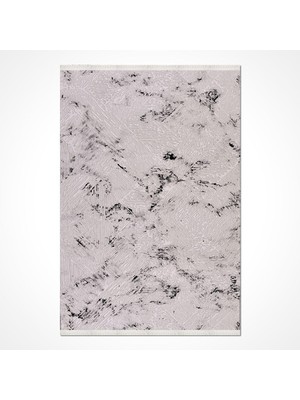 Hali.Net Gri Halı Modern Soyut Desenli Kabartmalı Salon Halısı Mikropolyester Koridor