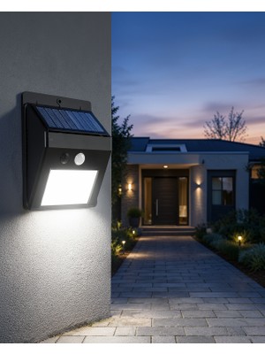Lims Store Güneş Enerjili 20 LED Duvar Lambası Uuczsensörlülamba3-1