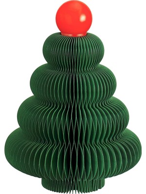 IKEA Çam Ağacı Figürlü Yeşil Pilli LED Dekoratif Lamba 9,5X13 cm