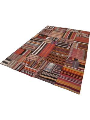 Hali.Net Kırmızı Kilim Salon Kilimi El Dokuma Etnik Geometrik Desenli Dokulu Modeller