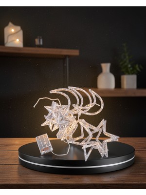 Lims Store Prizli Yıldız Ay Perde LED Işık Uczzzayyıldızperdeledd-2