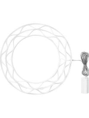 IKEA Beyaz Pilli LED Asılabilir Işık Ø37 cm