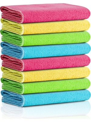 OEM Mikrofiber Temizlik Bezi | Klasik Serii | 250 Gsm | Banyo, Mutfak Bezi | Bulaşık Kurulama Bezi | 4 Renk X8 Adet