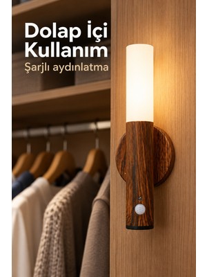 Khi-Zai Hareket Sensörlü Kablosuz Gün Işığı Duvar Lambası