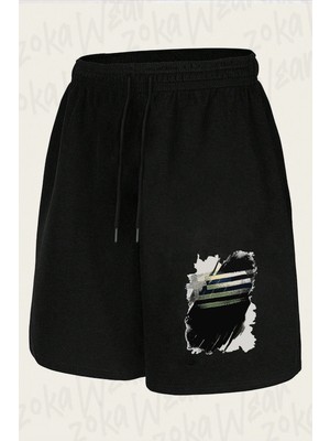 Zoka Wear Yunanistan Greece Bayragi Bask Baskılı Şort Unisex