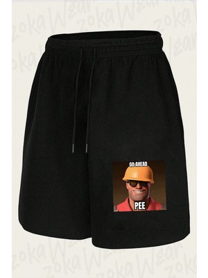 Zoka Wear Tf2 - Go Ahead Pee Baskılı Şort Unisex