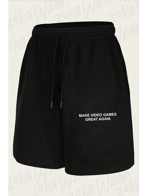 Zoka Wear Make Video Games Great Again Baskılı Şort Unisex
