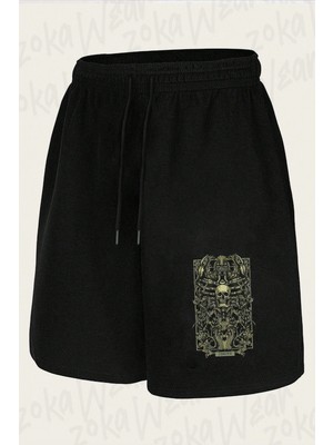 Zoka Wear Yengec Burcu Cancer Astoloji Gotik Burc Baskılı Şort Unisex