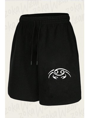 Zoka Wear Yengec Burcu Cancer Astroloji Baskılı Şort Unisex
