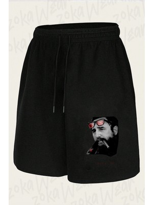 Zoka Wear Fidel Castro Kuba Baskılı Şort Unisex