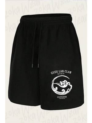 Zoka Wear The Untamed Gusu Lan Clan Cultivator Baskılı Şort Unisex
