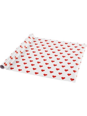 IKEA Kırmızı-Beyaz Hediye Paketi Kağıdı 57 cm x 3 M