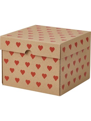IKEA Kahverengi Karton Hediye Kutusu 20X20X15 cm
