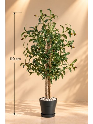 Erhan Flowers Yapay Zeytin Ağacı 110 cm Plastik Saksıda