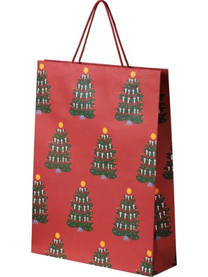 IKEA Kırmızı Hediye Poşeti 38X11X50 cm
