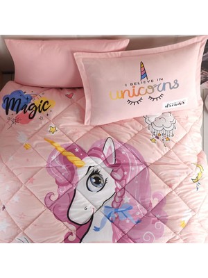 Denizli Çeyiz Clasy Tek Kişilik Ranforce Yorgan Seti Pink Dreams