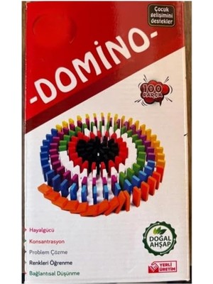 Abnturk Kutu Boyutu 21 * 13CM Yerli Üretim Domino Çocuklar Için Harika Oyuncak 1. Sınıf Malzeme Eğitici