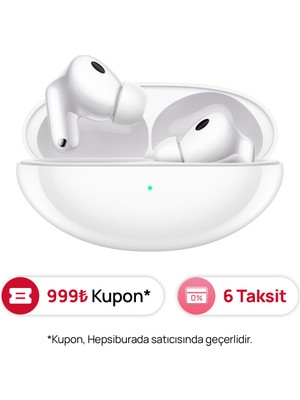 Huawei  Freebuds Neo Kablosuz Kulaklık- Beyaz, Aktif Gürültü Engelleme Kulaklık, 40 Saat Pil Ömrü, Ios ve Android Uyumlu