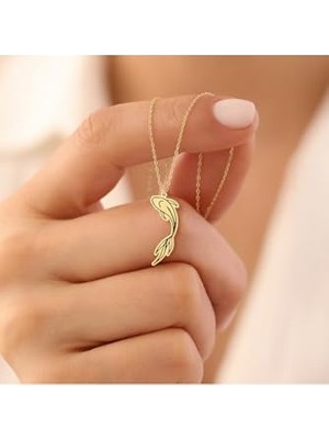 Ceylan Adam Sade Koi Balığı Gümüş Kolye, Gold