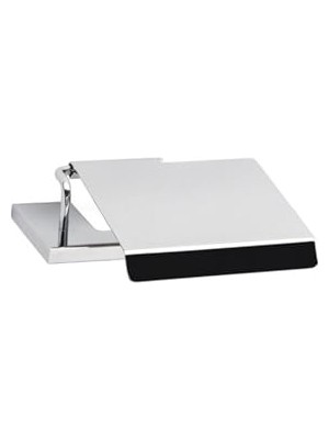 Ceylan Adam Plain Kapaklı Tuvalet Kağıtlığı, Krom, 51X137X154 mm