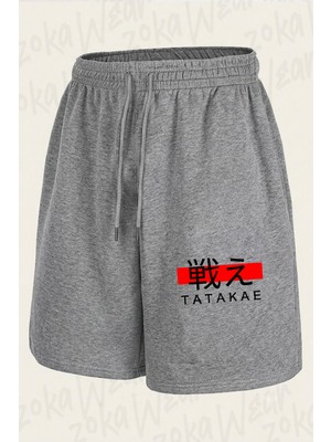 Zoka Wear Attack On Titan Tatakae Anime Baskılı Şort Unisex