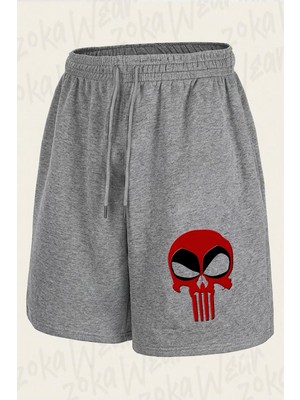 Zoka Wear Deadpool Baskili B Baskılı Şort Unisex