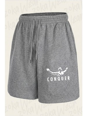 Zoka Wear Arnold Schwarzenegger Resimli Dijital Baskılı Şort Unisex