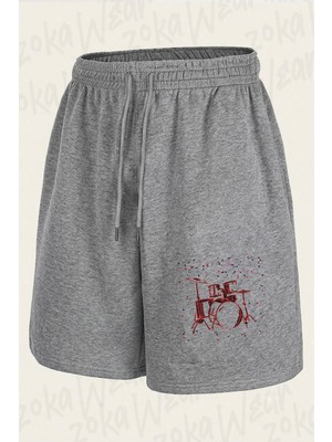 Zoka Wear Bateri Baskili3 Baskılı Şort Unisex