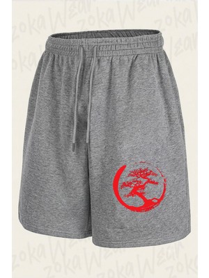 Zoka Wear Bonsai Agaci Japon Baskılı Şort Unisex